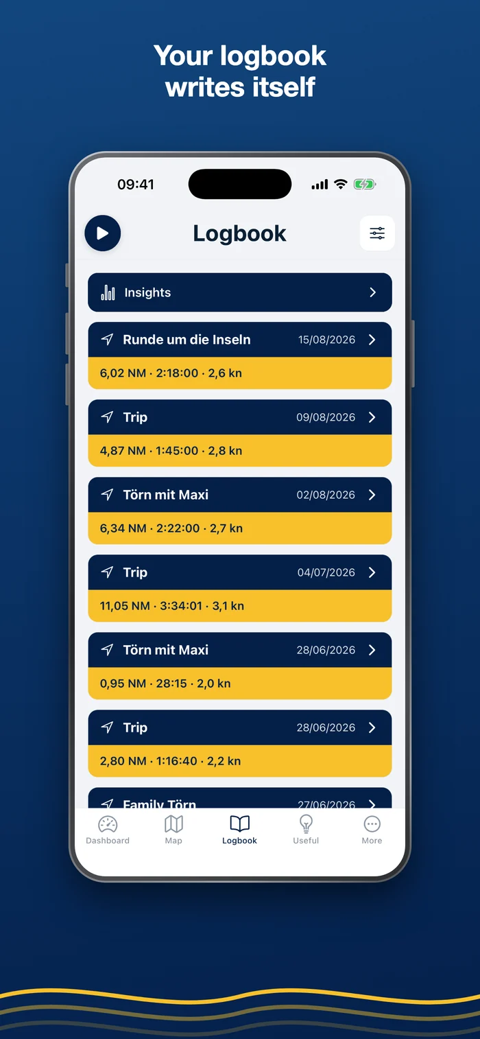 Binnen Skipper – trip logbook